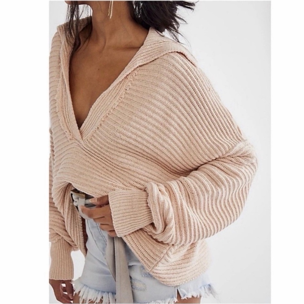 Free People Marlie Pullover Ribbed Sweater in Pink - Picture 4 of 15